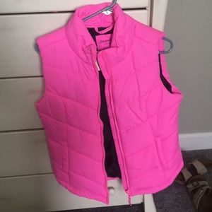 Pink Puffy Vest